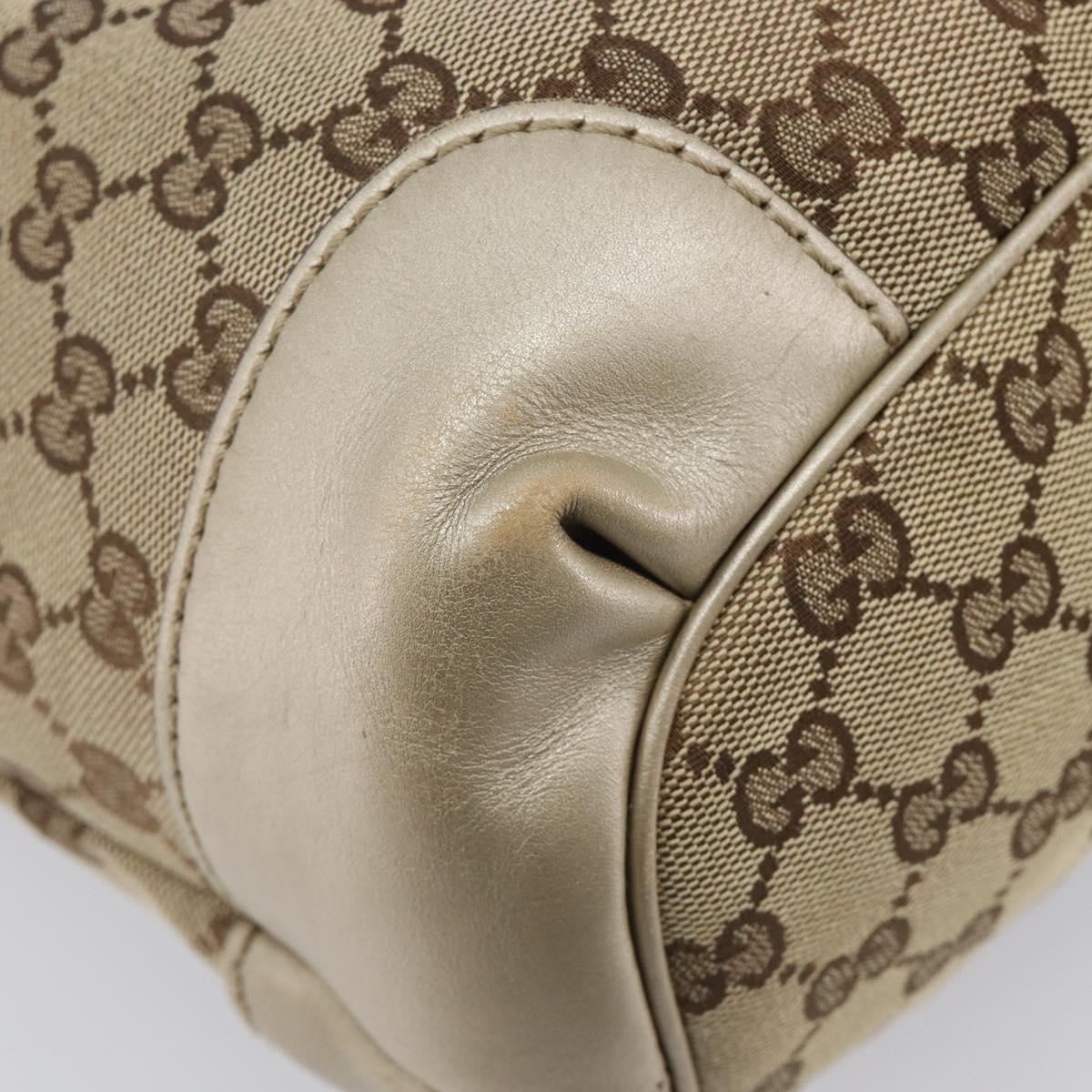 GUCCI GG Canvas Sukey Hand Bag 2way Beige Gold Tone 247902 Auth ep17045