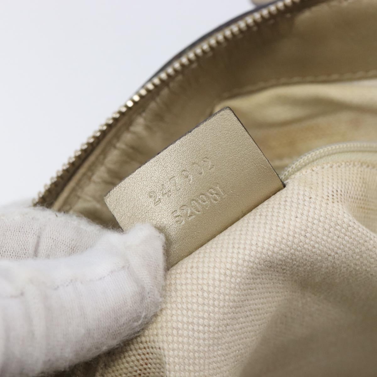 GUCCI GG Canvas Sukey Hand Bag 2way Beige Gold Tone 247902 Auth ep17045