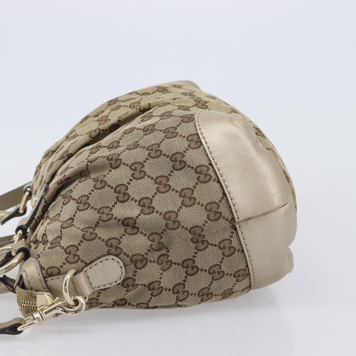 GUCCI GG Canvas Sukey Hand Bag 2way Beige Gold Tone 247902 Auth ep17045