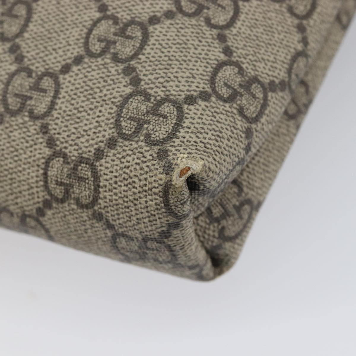 GUCCI GG Supreme Web Sherry Line Shoulder Bag PVC Beige 471454 Auth ep17046