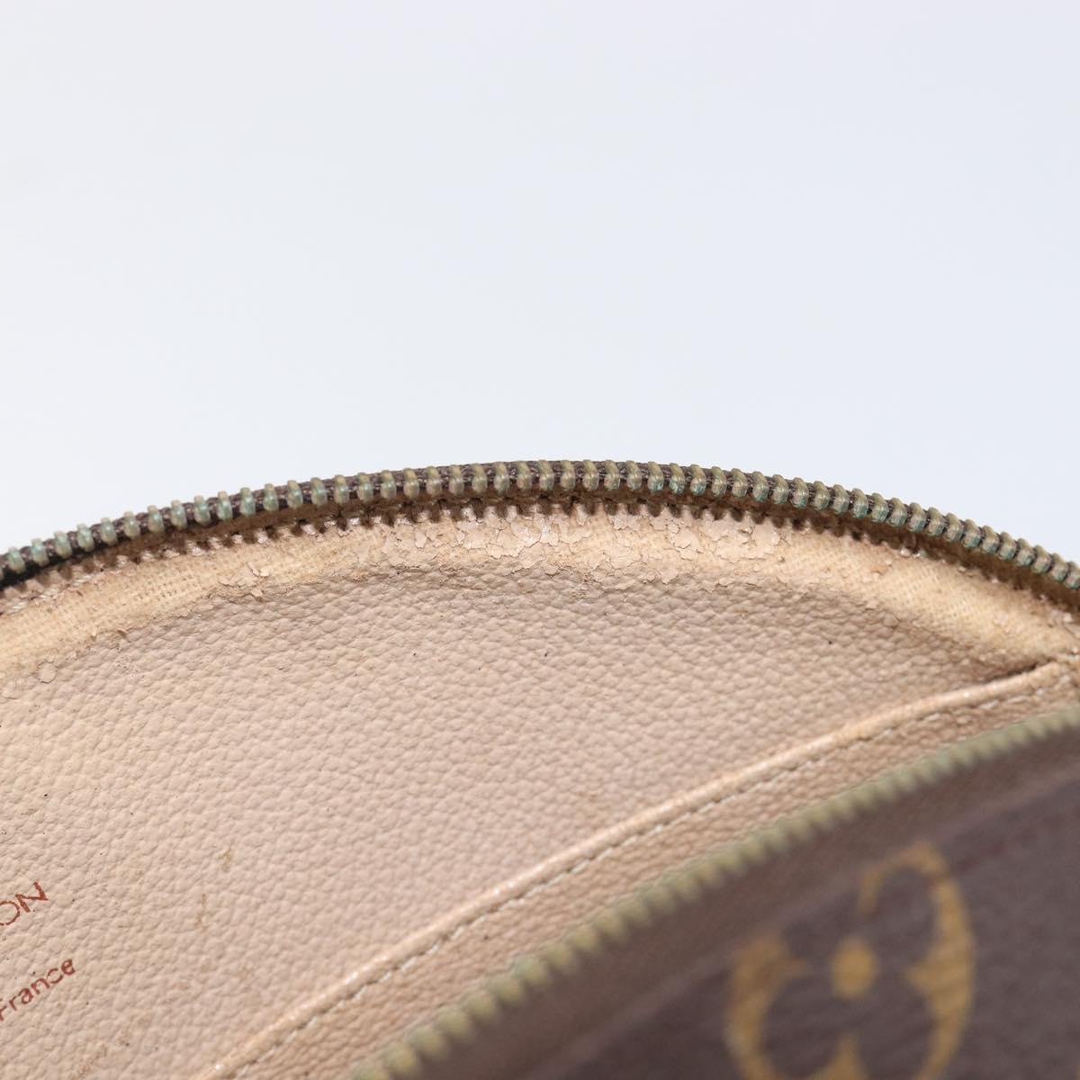 LOUIS VUITTON Monogram Trousse Demi Ronde Cosmetic Pouch M47520 LV Auth ep17047