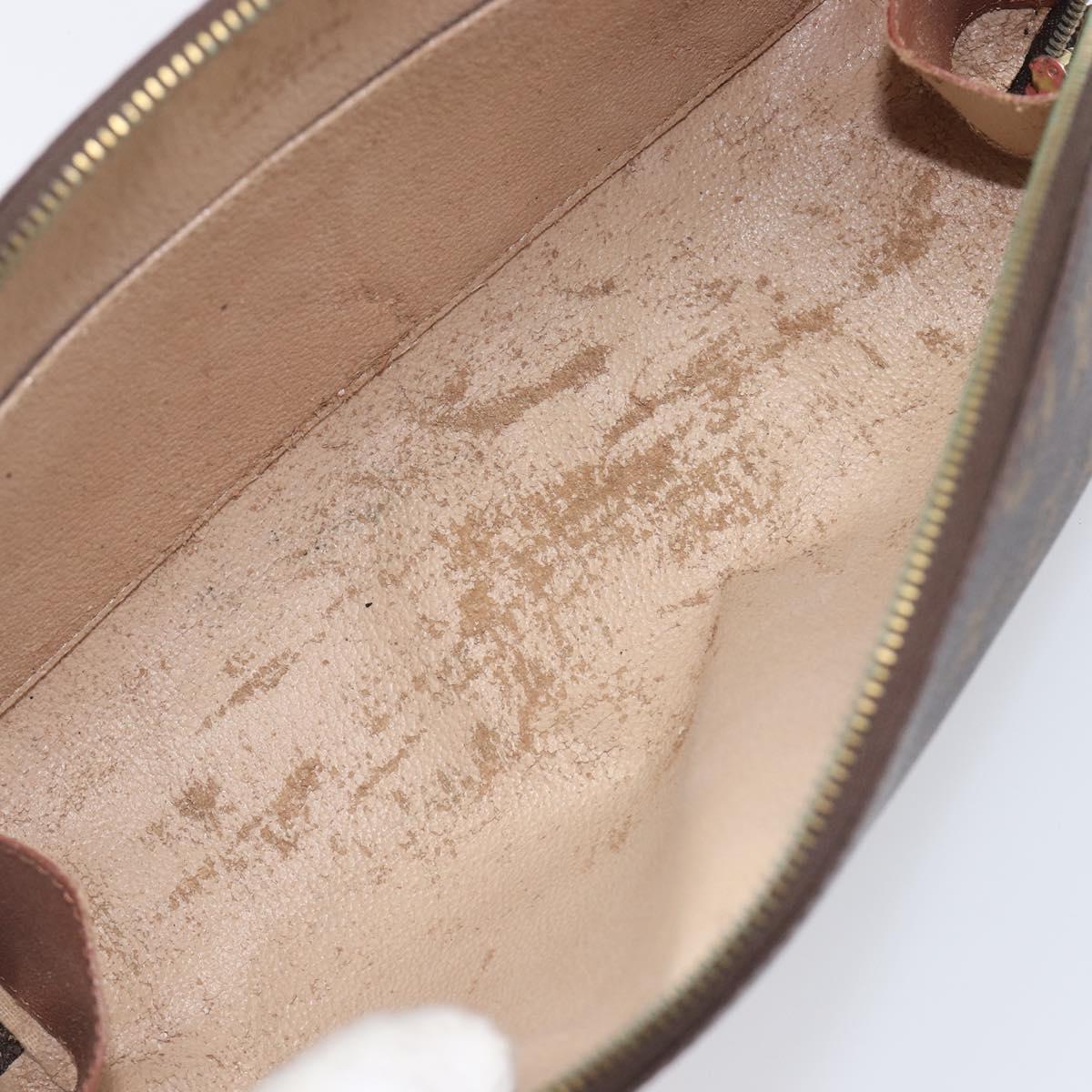 LOUIS VUITTON Monogram Trousse Demi Ronde Cosmetic Pouch M47520 LV Auth ep17047