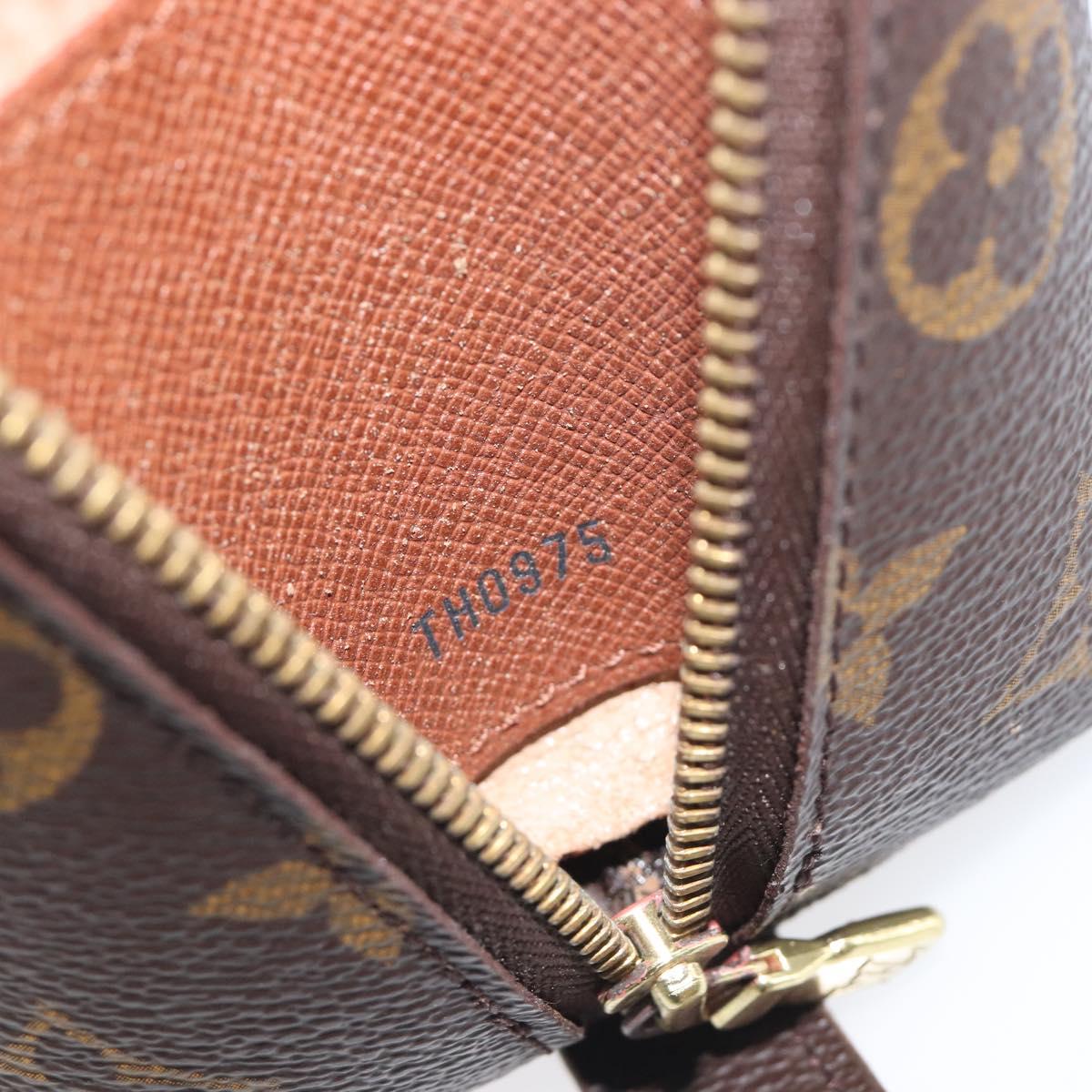 LOUIS VUITTON Monogram Trousse Demi Ronde Cosmetic Pouch M47520 LV Auth ep17047