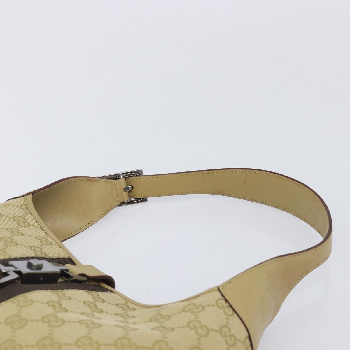 GUCCI GG Canvas Jackie Sherry Line Hand Bag Beige Silver 00963 Auth ep17050V
