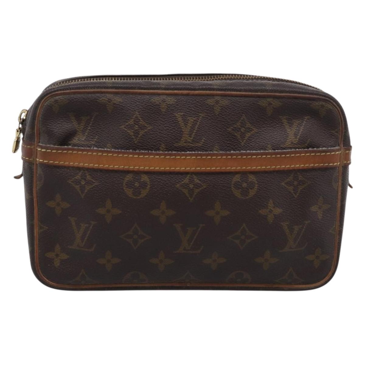 LOUIS VUITTON Monogram Compiegne 23 Clutch Bag M51847 LV Auth ep17059