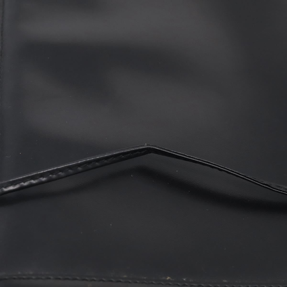 Christian Dior Maris Pearl Hand Bag Leather 2way Black Silver Auth ep17063