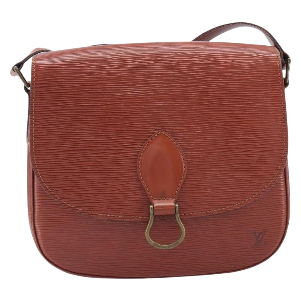 LOUIS VUITTON Epi Saint Cloud GM Shoulder Bag Brown M52193 LV Auth ep17067