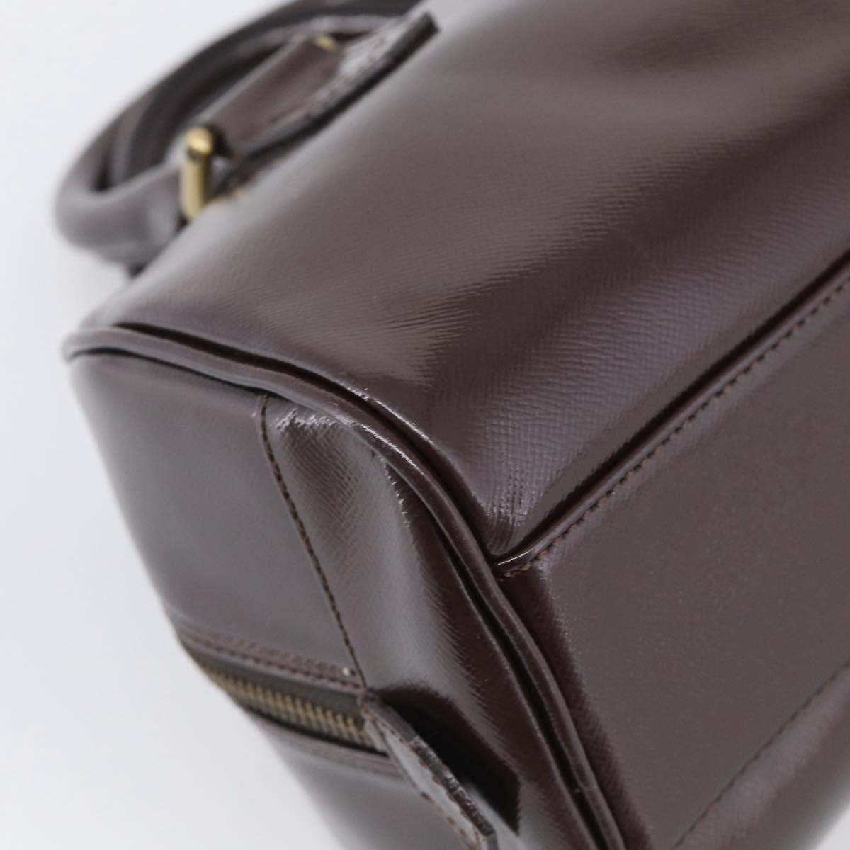 BURBERRY Hand Bag Leather Brown Gold Tone Auth ep17070A