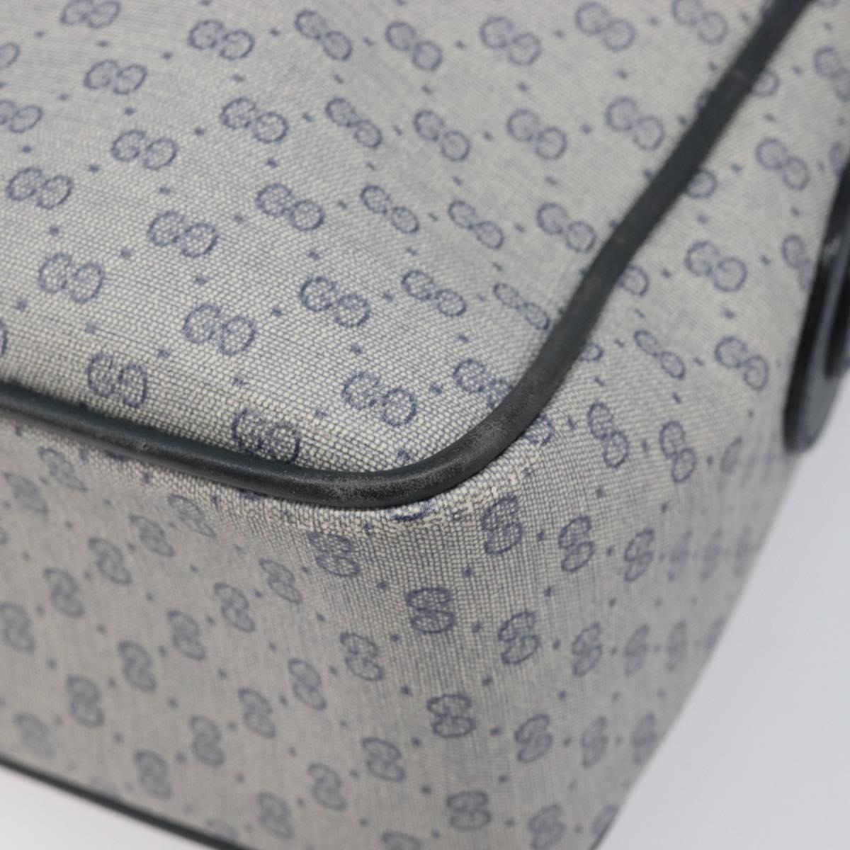 GUCCI Micro GG Shoulder Bag PVC Navy Gold Tone 001 084 0941 Auth ep17075