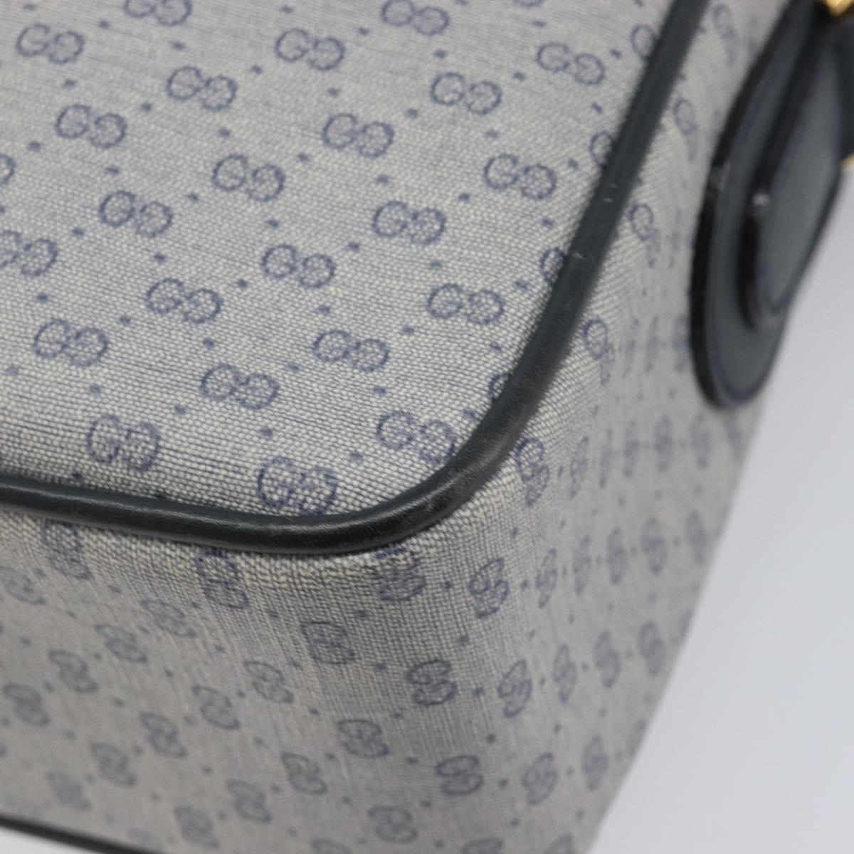 GUCCI Micro GG Shoulder Bag PVC Navy Gold Tone 001 084 0941 Auth ep17075