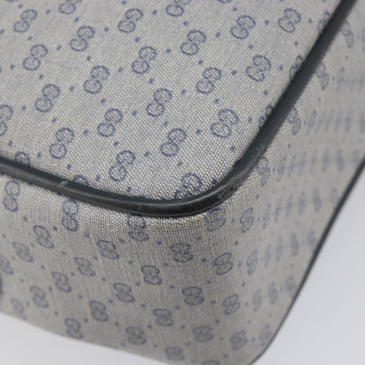 GUCCI Micro GG Shoulder Bag PVC Navy Gold Tone 001 084 0941 Auth ep17075