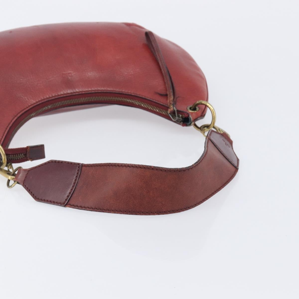 GUCCI Hand Bag Leather Red Gold Tone 106663 Auth ep17080