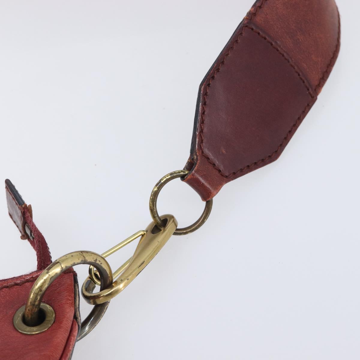 GUCCI Hand Bag Leather Red Gold Tone 106663 Auth ep17080