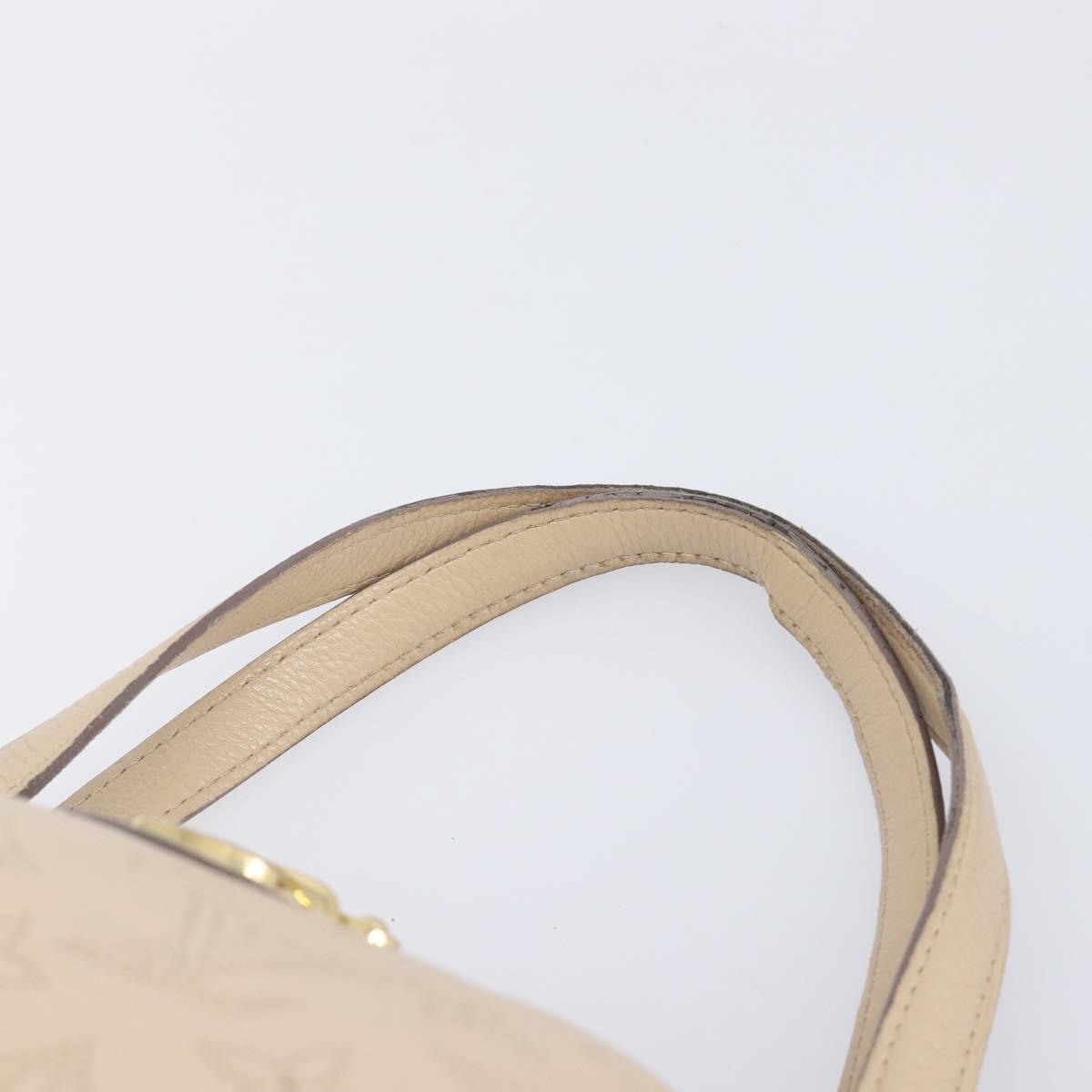 LOUIS VUITTON Mahina Shiels PM Hand Bag Leather Beige M93818 LV Auth ep17082