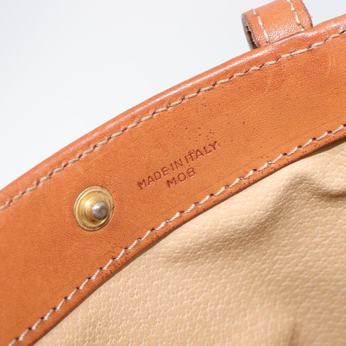 CELINE Macadam Tote Bag PVC Beige Auth ep17085