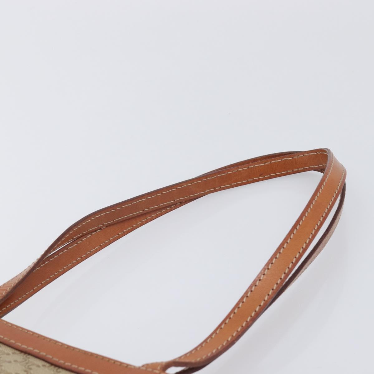 CELINE Macadam Tote Bag PVC Beige Auth ep17085