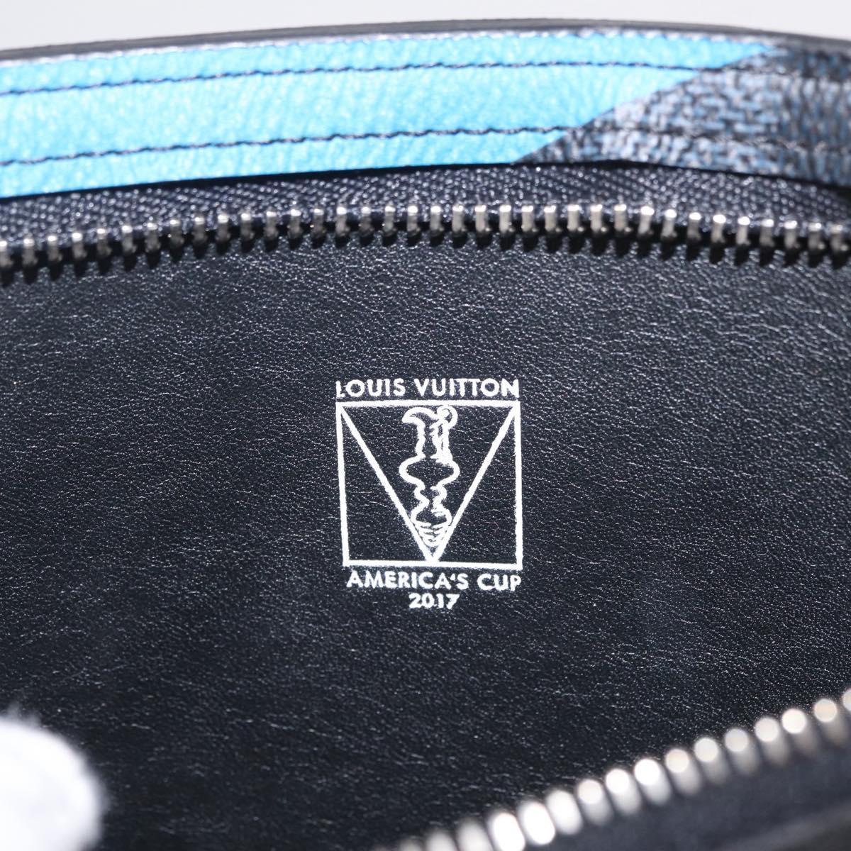 LOUIS VUITTON Damier Cobalt America's Cup Pochette Phone N41630 LV Auth ep17089A