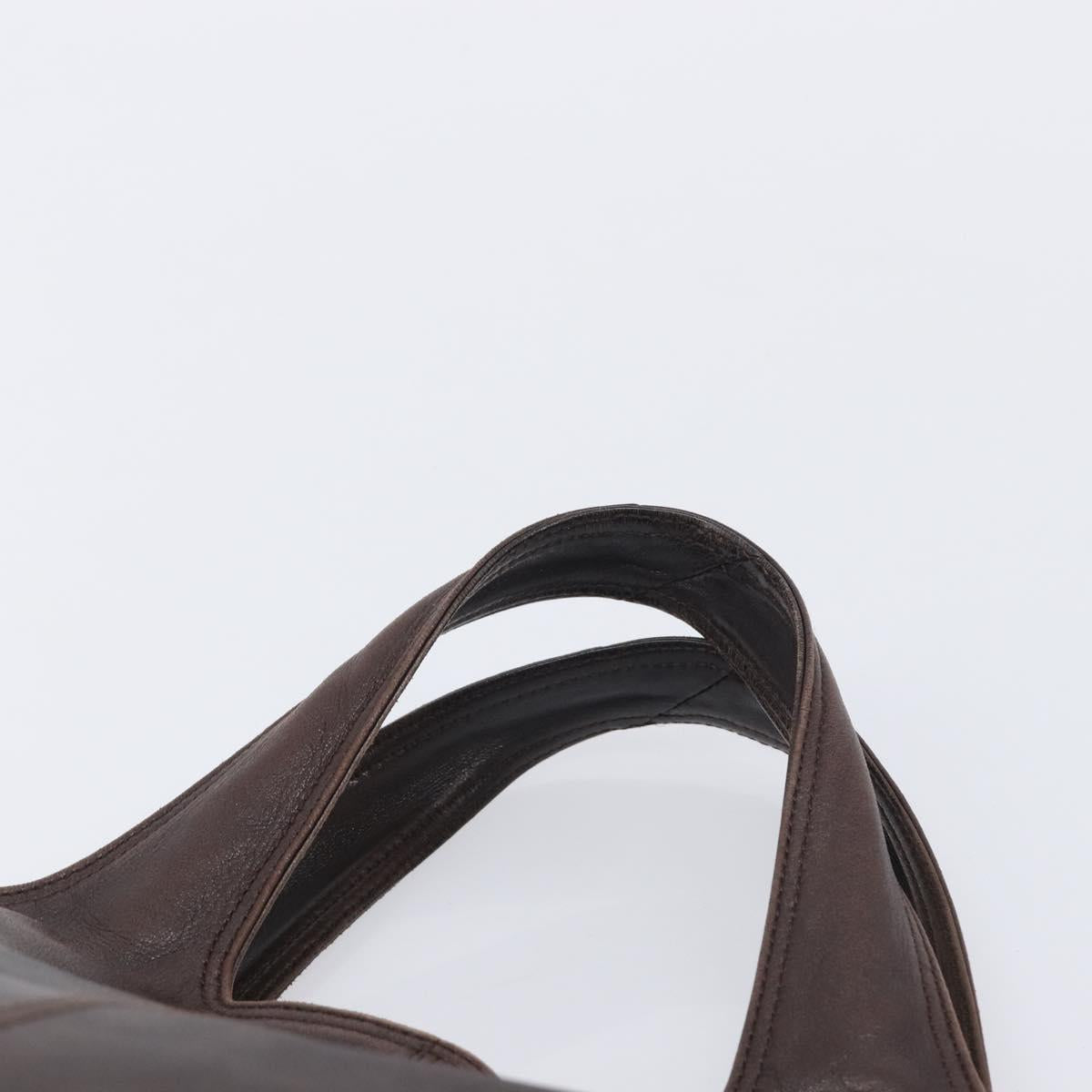 Bottega Veneta INTRECCIATO Hand Bag Leather Brown 131673 Auth ep17096
