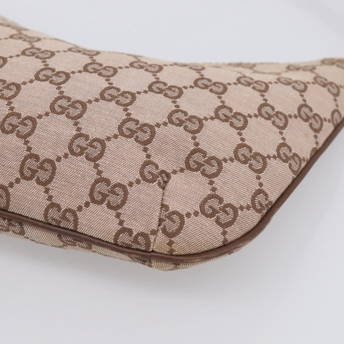GUCCI GG Canvas Hand Bag Beige Silver 005 0813 Auth ep17109