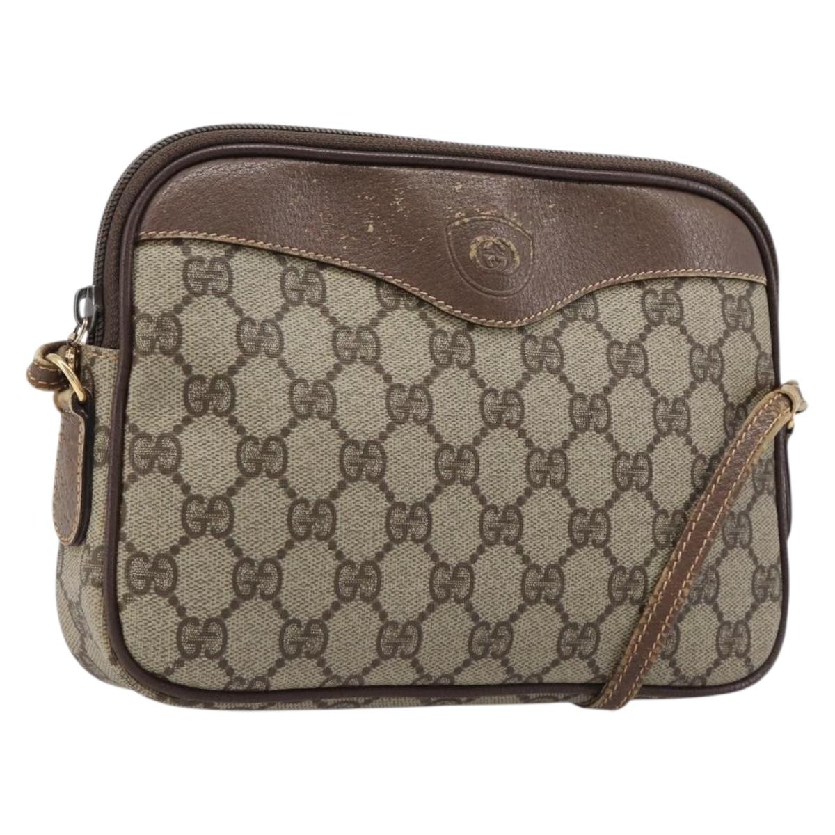 GUCCI GG Supreme Shoulder Bag PVC Beige Gold 007 115 6428 Auth ep17161