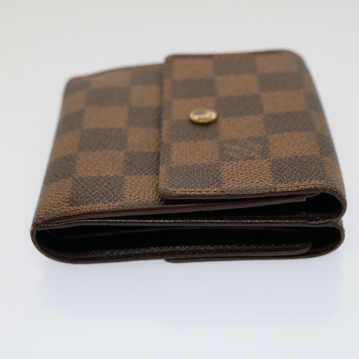 LOUIS VUITTON Damier Ebene Porte Monnaie Billets Cartes N61652 LV Auth ep1721