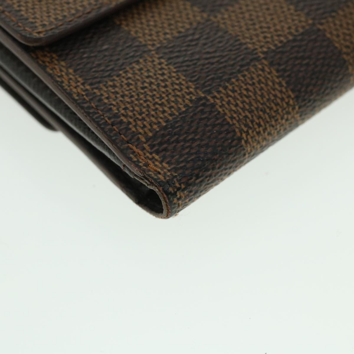 LOUIS VUITTON Damier Ebene Porte Monnaie Billets Cartes N61652 LV Auth ep1721