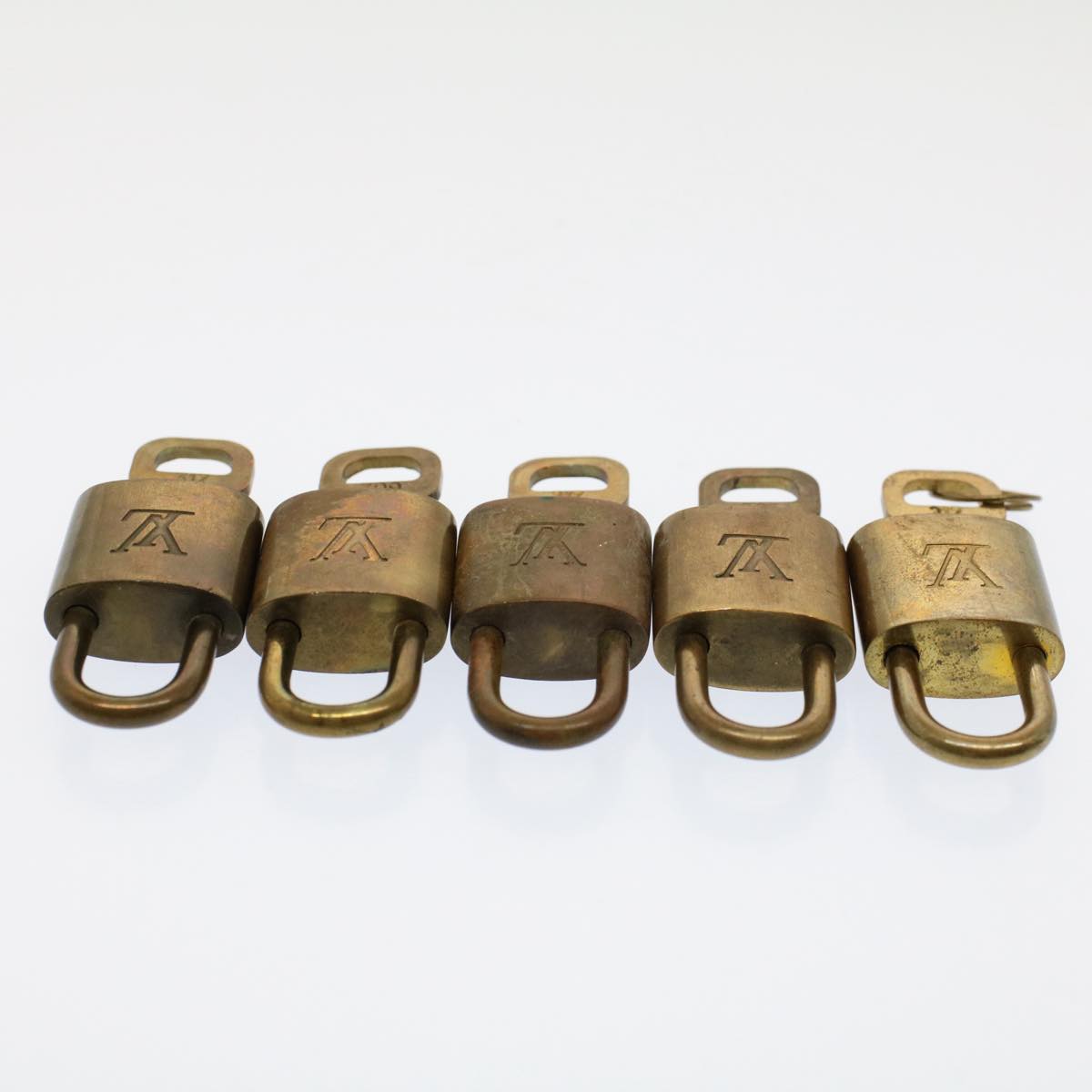 LOUIS VUITTON Padlock 10set Gold Tone LV Auth ep1723