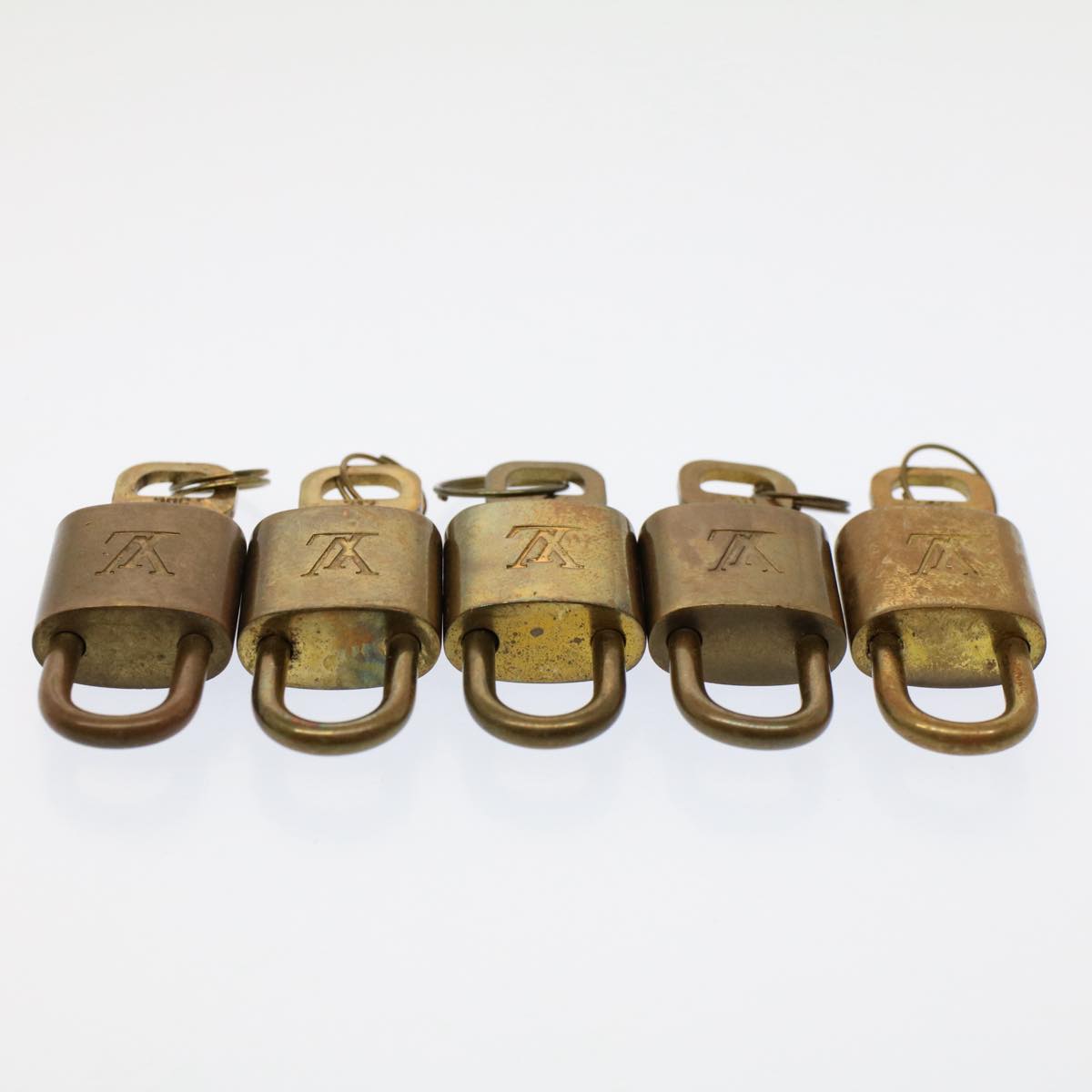 LOUIS VUITTON Padlock 10set Gold Tone LV Auth ep1723