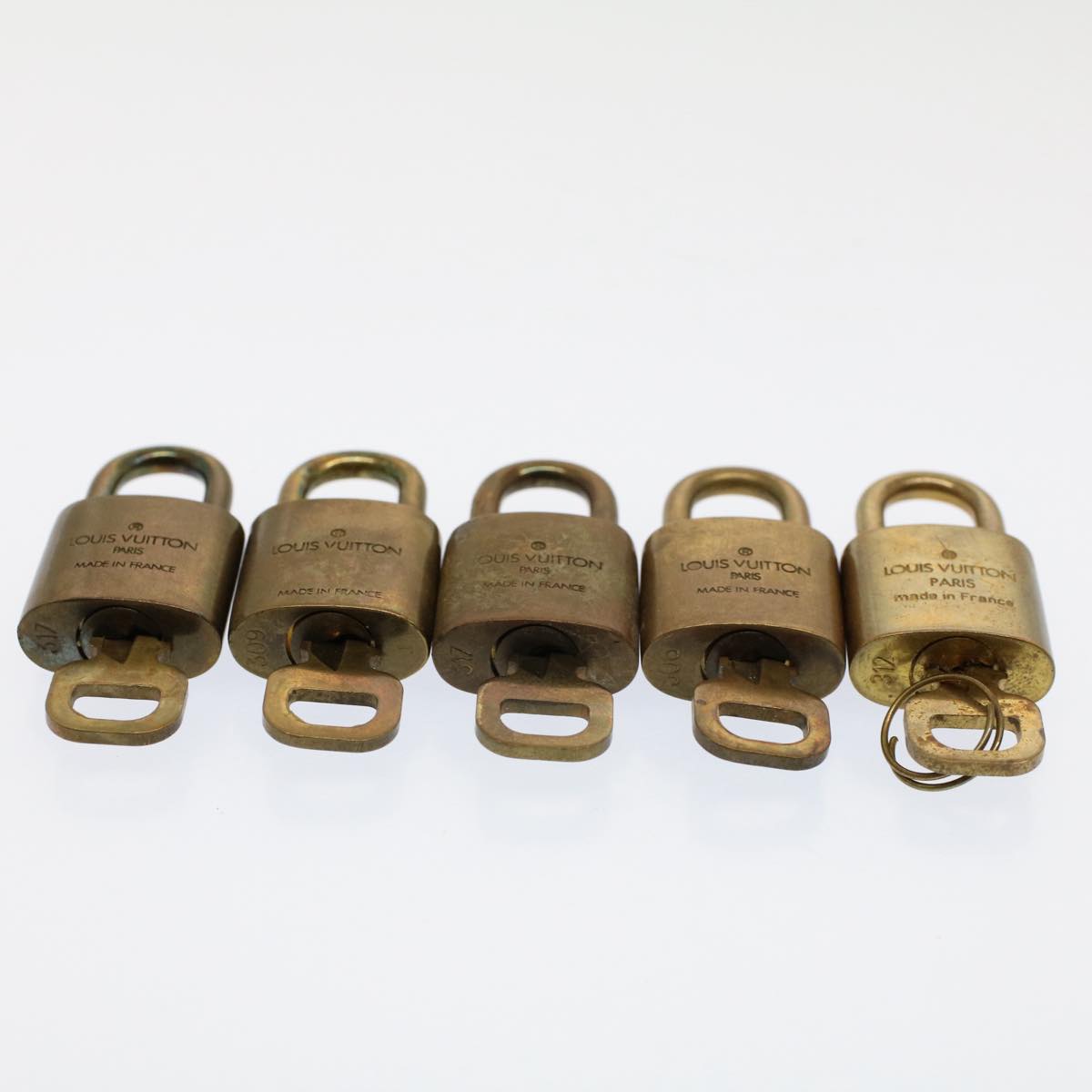 LOUIS VUITTON Padlock 10set Gold Tone LV Auth ep1723