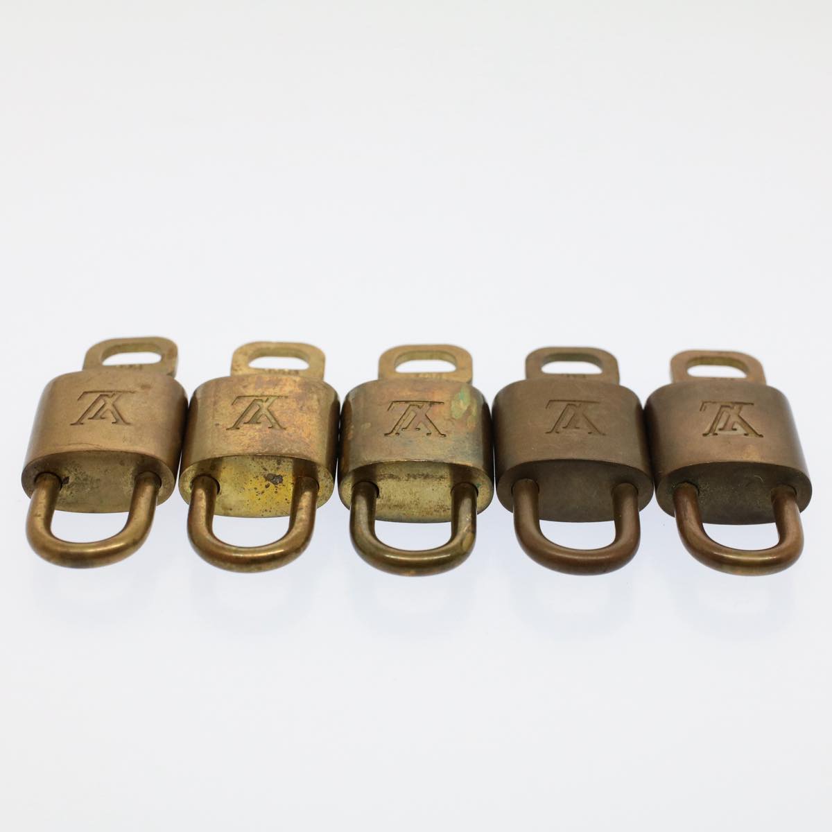 LOUIS VUITTON Padlock 10set Gold Tone LV Auth ep1724