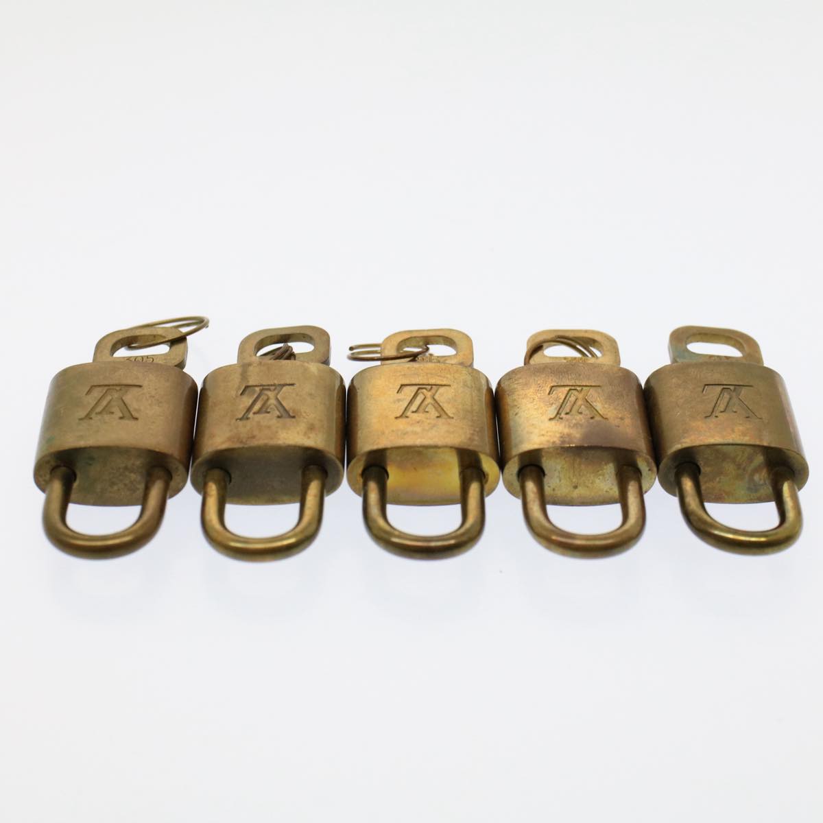 LOUIS VUITTON Padlock 10set Gold Tone LV Auth ep1724