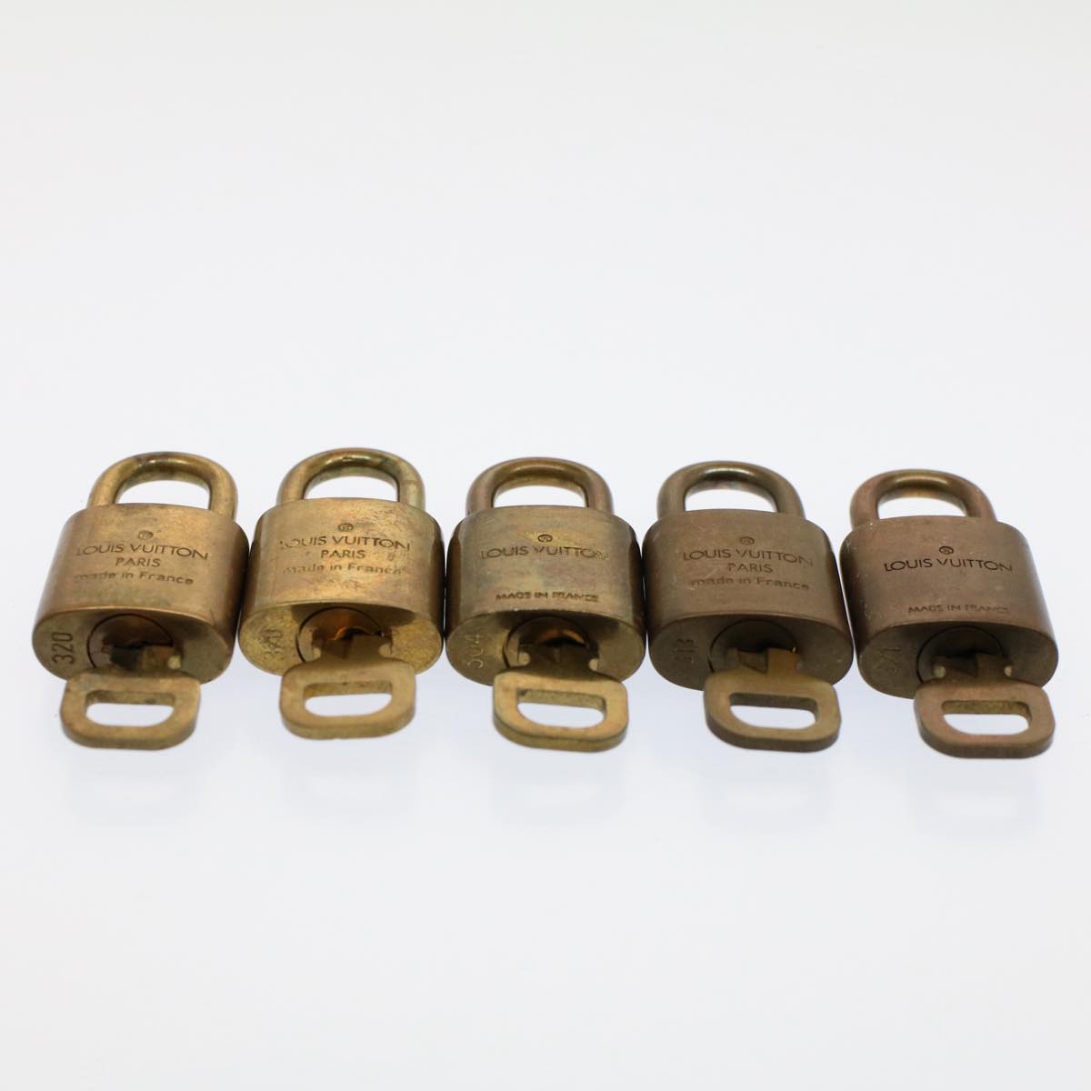 LOUIS VUITTON Padlock 10set Gold Tone LV Auth ep1724