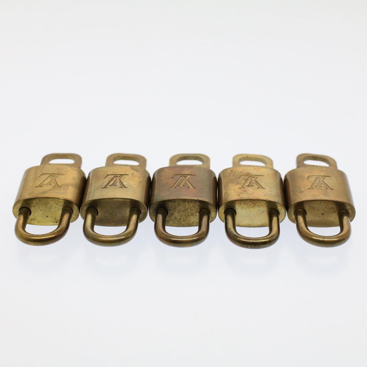 LOUIS VUITTON Padlock 10set Gold Tone LV Auth ep1725