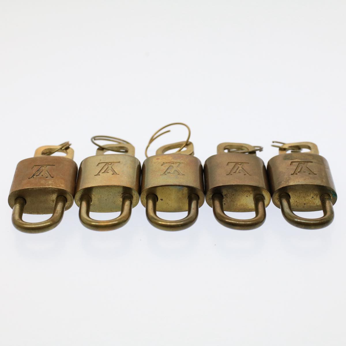 LOUIS VUITTON Padlock 10set Gold Tone LV Auth ep1725