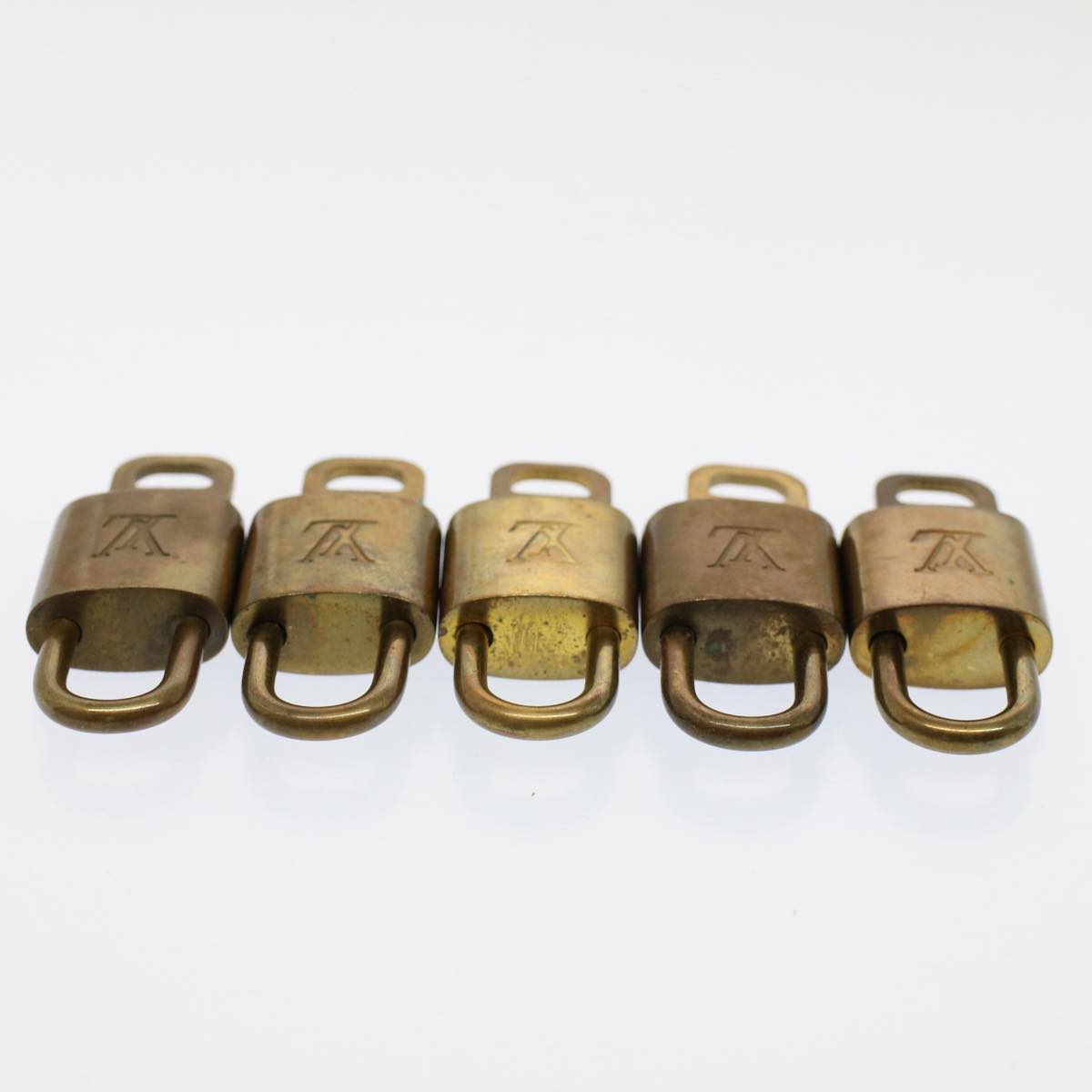 LOUIS VUITTON Padlock 10set Gold Tone LV Auth ep1728