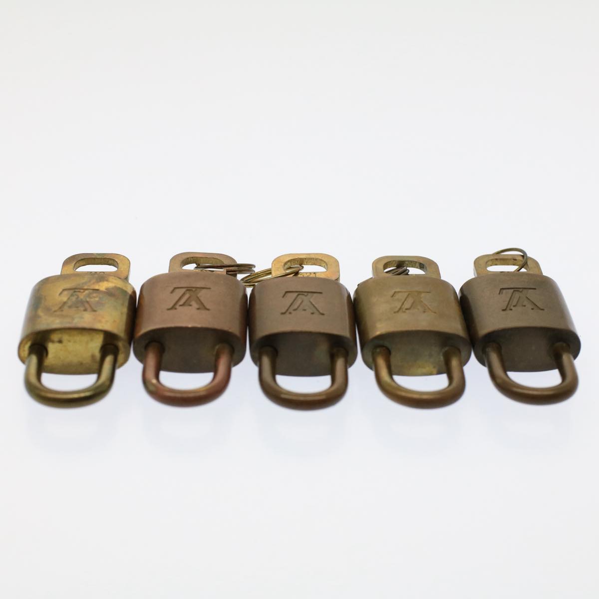 LOUIS VUITTON Padlock 10set Gold Tone LV Auth ep1728