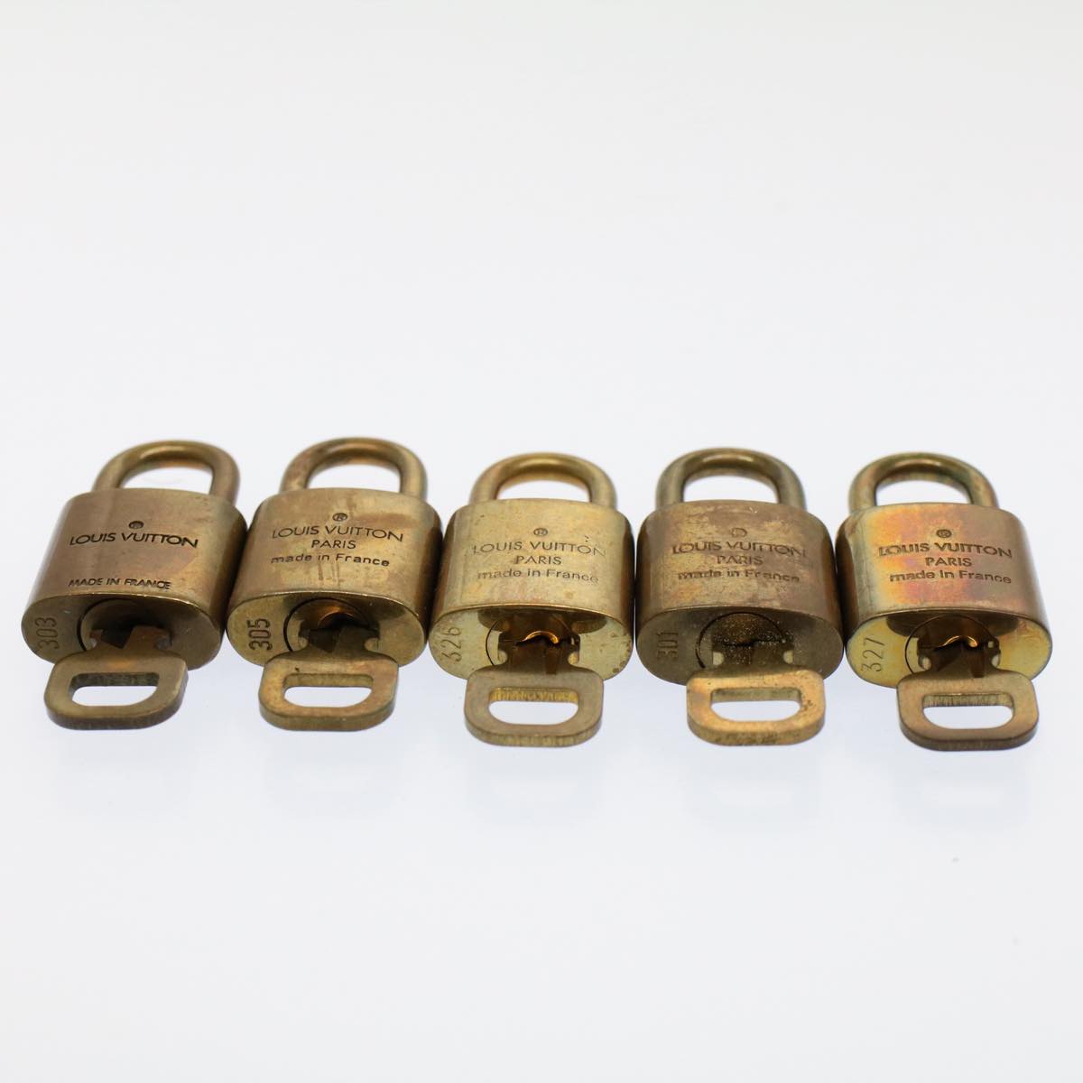 LOUIS VUITTON Padlock 10set Gold Tone LV Auth ep1728