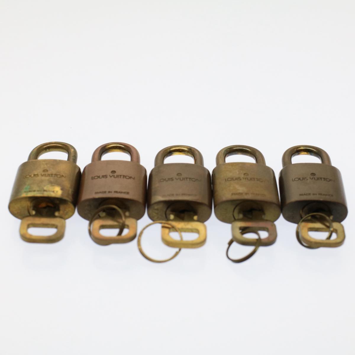 LOUIS VUITTON Padlock 10set Gold Tone LV Auth ep1728