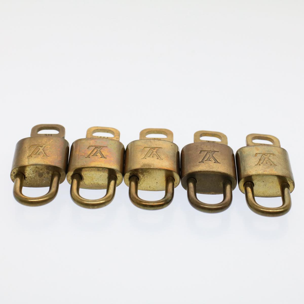 LOUIS VUITTON Padlock 10set Gold Tone LV Auth ep1729