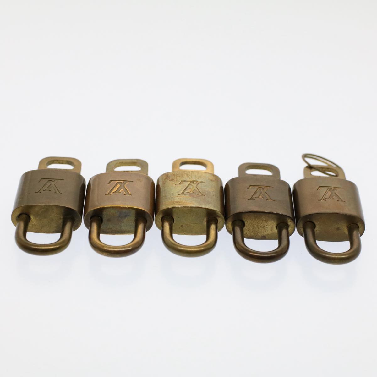 LOUIS VUITTON Padlock 10set Gold Tone LV Auth ep1731