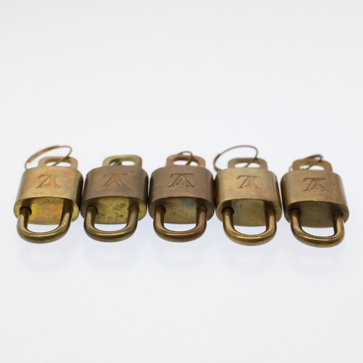 LOUIS VUITTON Padlock 10set Gold Tone LV Auth ep1731