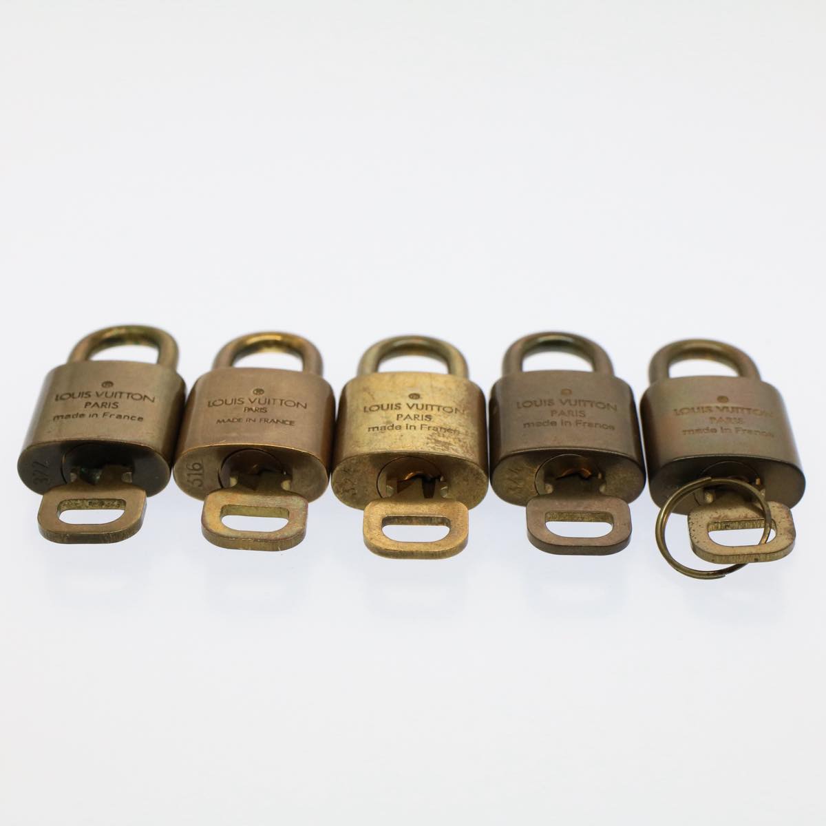 LOUIS VUITTON Padlock 10set Gold Tone LV Auth ep1731