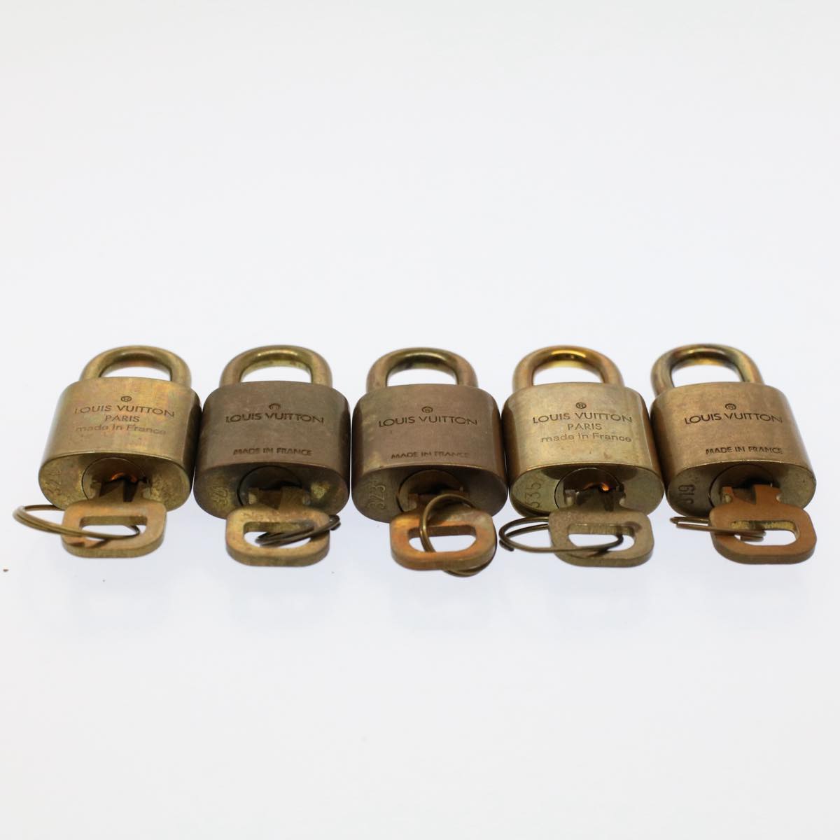 LOUIS VUITTON Padlock 10set Gold Tone LV Auth ep1731