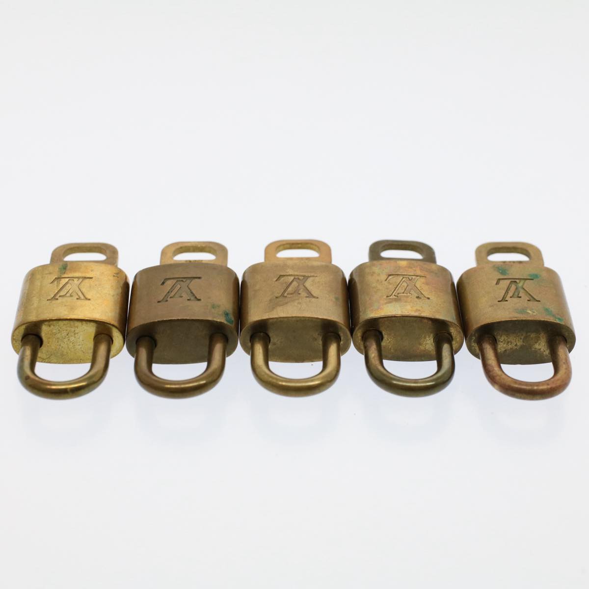 LOUIS VUITTON Padlock 10set Gold Tone LV Auth ep1732