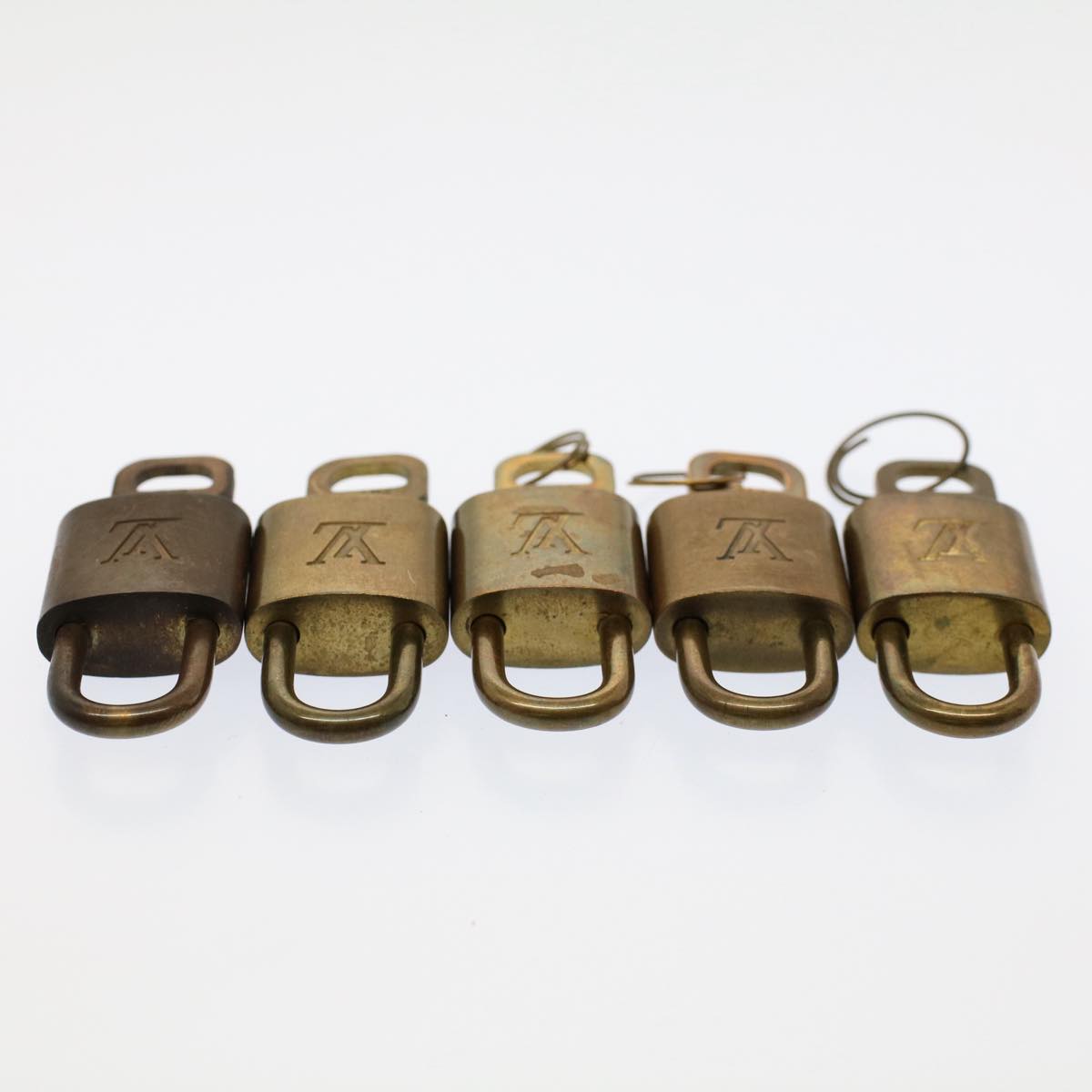 LOUIS VUITTON Padlock 10set Gold Tone LV Auth ep1732