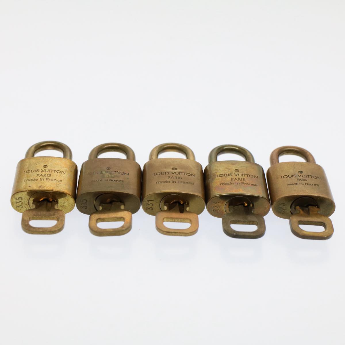 LOUIS VUITTON Padlock 10set Gold Tone LV Auth ep1732