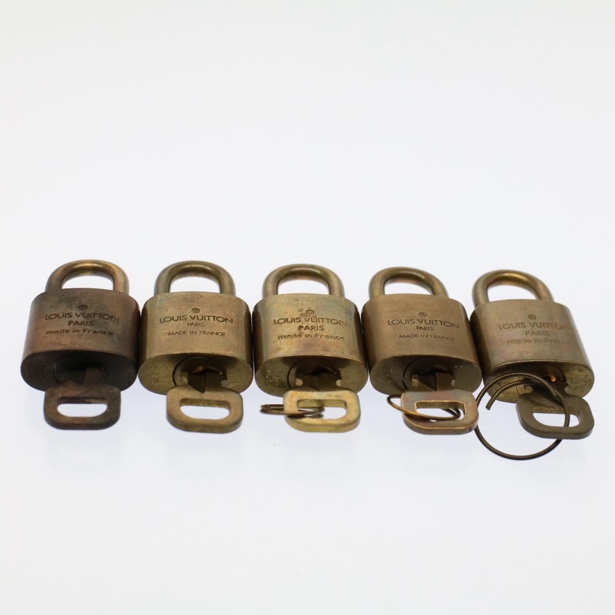 LOUIS VUITTON Padlock 10set Gold Tone LV Auth ep1732