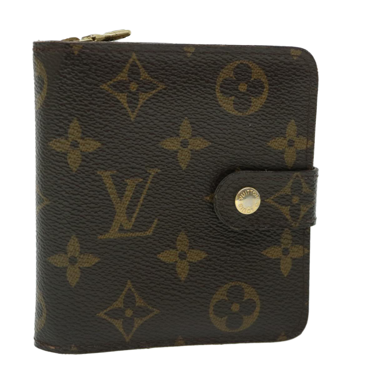 LOUIS VUITTON Monogram Compact Zip Wallet M61667 LV Auth ep1758