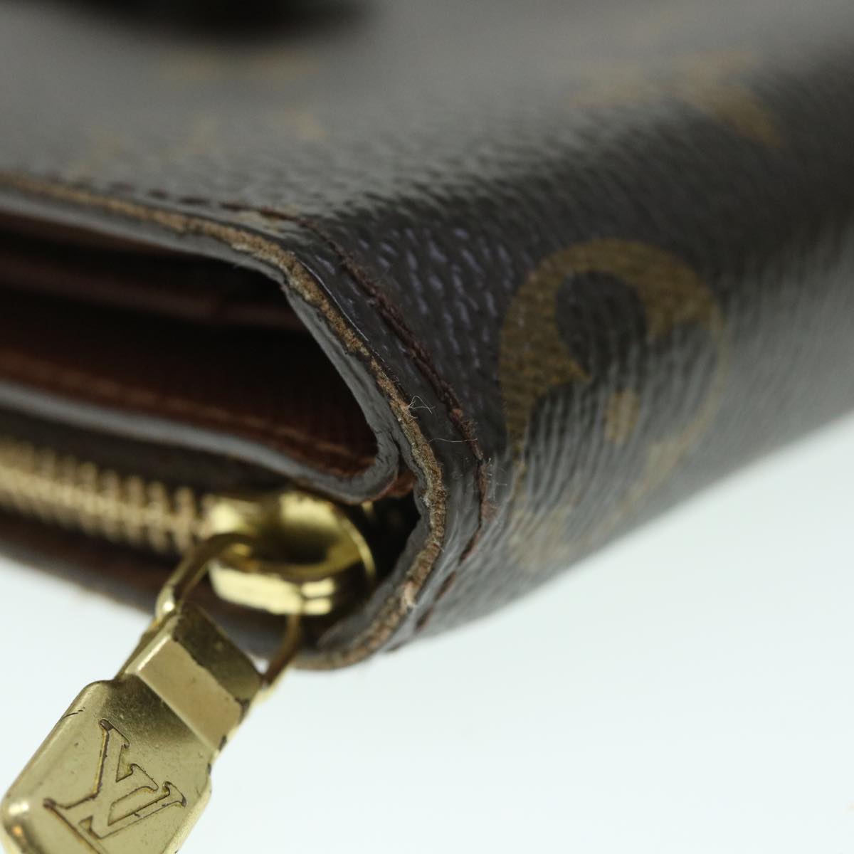 LOUIS VUITTON Monogram Compact Zip Wallet M61667 LV Auth ep1758