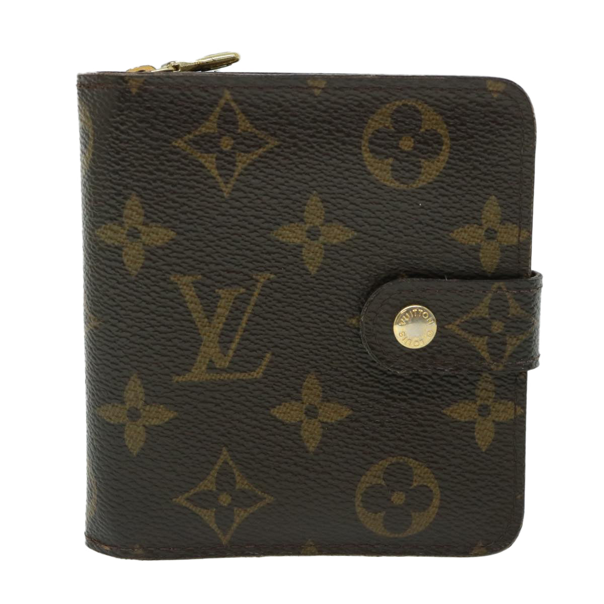 LOUIS VUITTON Monogram Compact Zip Wallet M61667 LV Auth ep1758